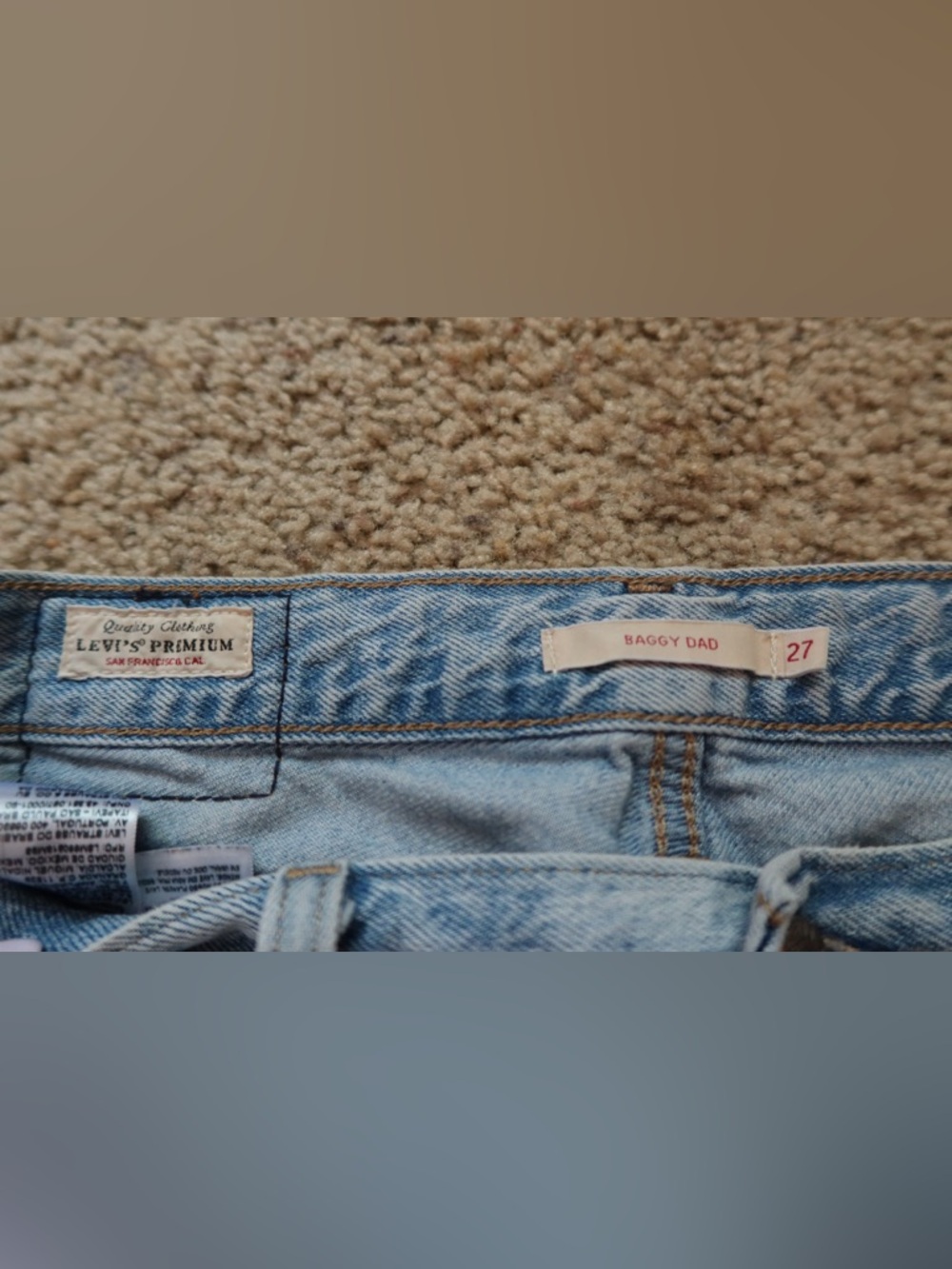 Levi's Light Blue Distressed Straight-Leg Jeans - Picture 2 of 6